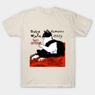 Cute Tuxedo Cat I haz attitude  Copyright TeAnne T-Shirt